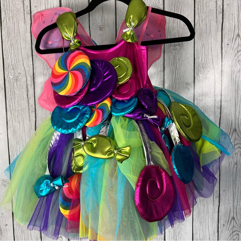 Chasing Fireflies Candy Fairy Costume - Pink, Green, Blue